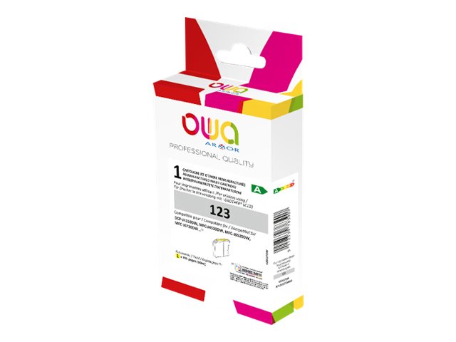 Owa - 10 Ml - Gul - Kompatibel - Genproduceret - Blækpatron (Alternativ Til: Brother Lc123y) - For Brother Dcp-J100, Dcp-J105, Dcp-J132w, Dcp-J4110dw
