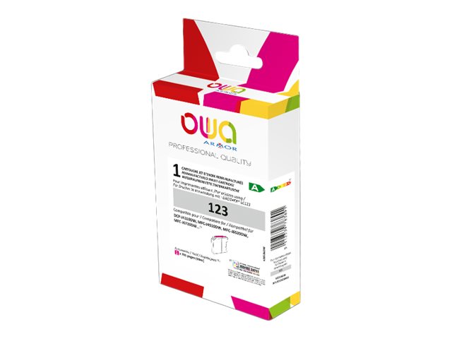 Owa - 10 Ml - Magenta - Kompatibel - Genproduceret - Blækpatron (Alternativ Til: Brother Lc123m) - For Brother Dcp-J100, Dcp-J105, Dcp-J132w, Dcp-J41