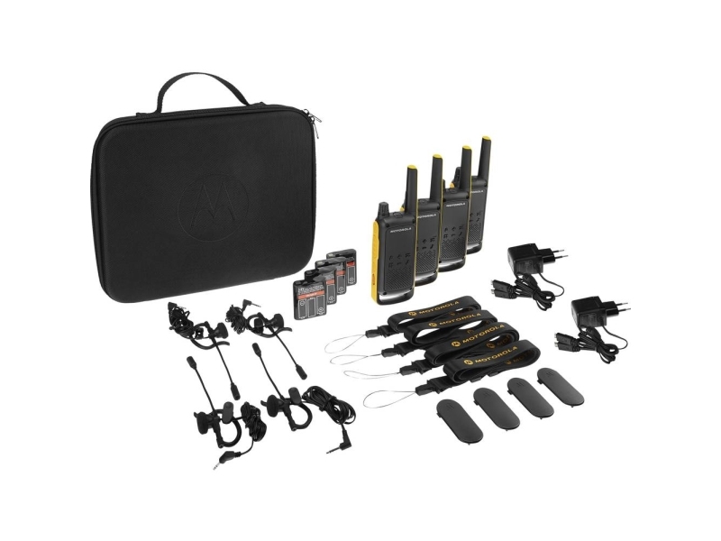 Motorola Talkabout T82 Extreme Quad Pack, PMR (Professional mobile radio), 16 kanaler, 10000 m, LED, Micro-USB, Nickel-metallhydrid (NiMH) | Tele & GPS - Hobbyradio - Walkie talkie | GameStuff