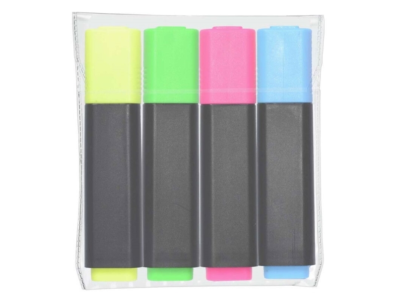 Textmarker Q-Line Sortiert 4Er-Set