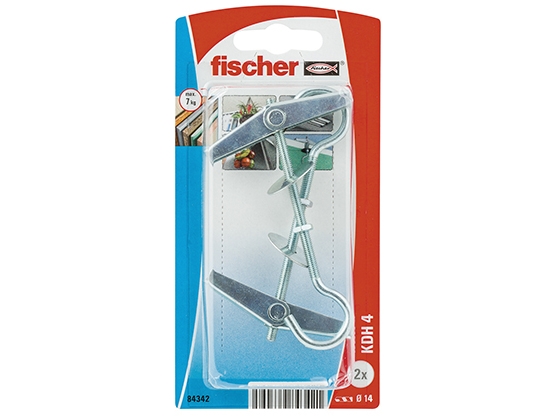 Fischer 84342, Hulmuranker (molly), Mursten, Beton, Gipsfiberplader, Metal, Sølv, CE, 95 mm