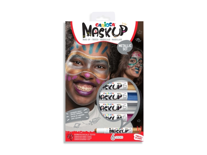 Mask Up färgpennor för smink 6st, metallic | Leksaker - Kreativitet - Ansiktsmålning | GameStuff