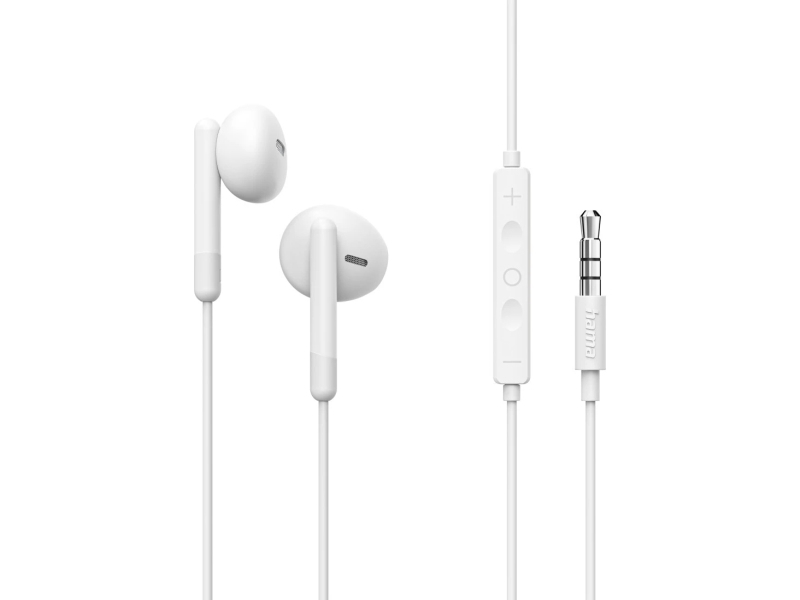 Hama Noble, Ledningsført, Opkald/Musik, 20 - 20000 Hz, 16 G, Headset, Hvid