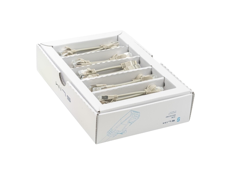 Wirewin Slim -Ls-K6a 0.1 50, 0,1 M, Cat6a, U/Ftp (Stp), Rj-45, Rj-45, Grå