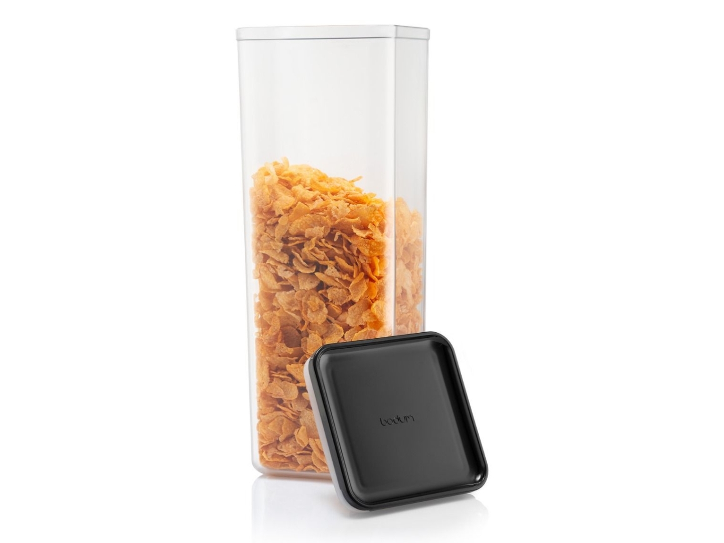 Bodum K12351-01-1, Universal-Behälter-Set, Kunststoff, Schwarz, Transparent, Abnehmbarer Deckel