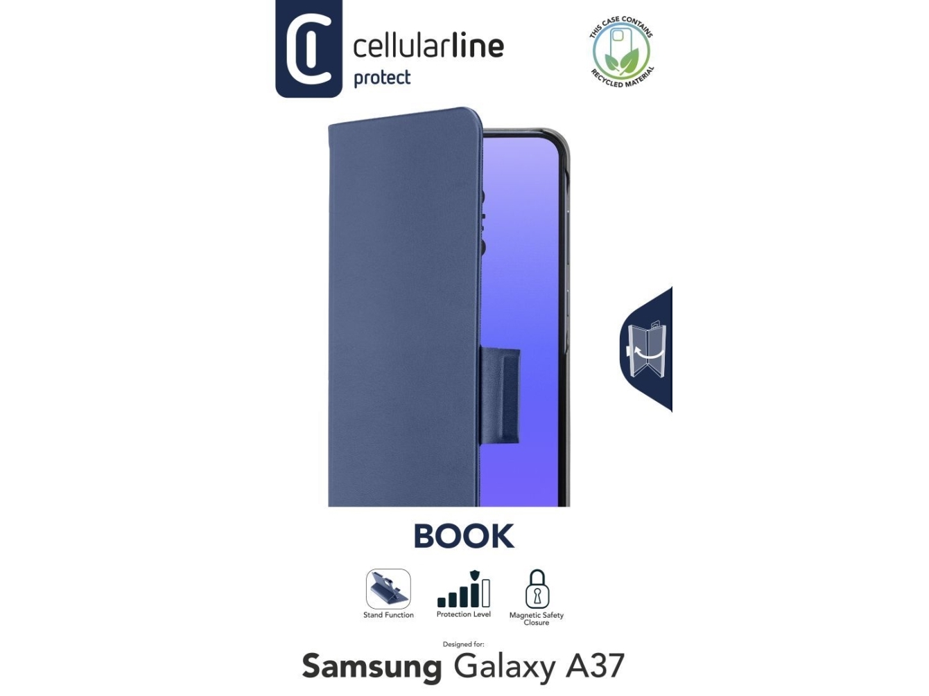 Cellularline Book, Folie, Samsung, Galaxy A37, 17 Cm (6.7"), Blå