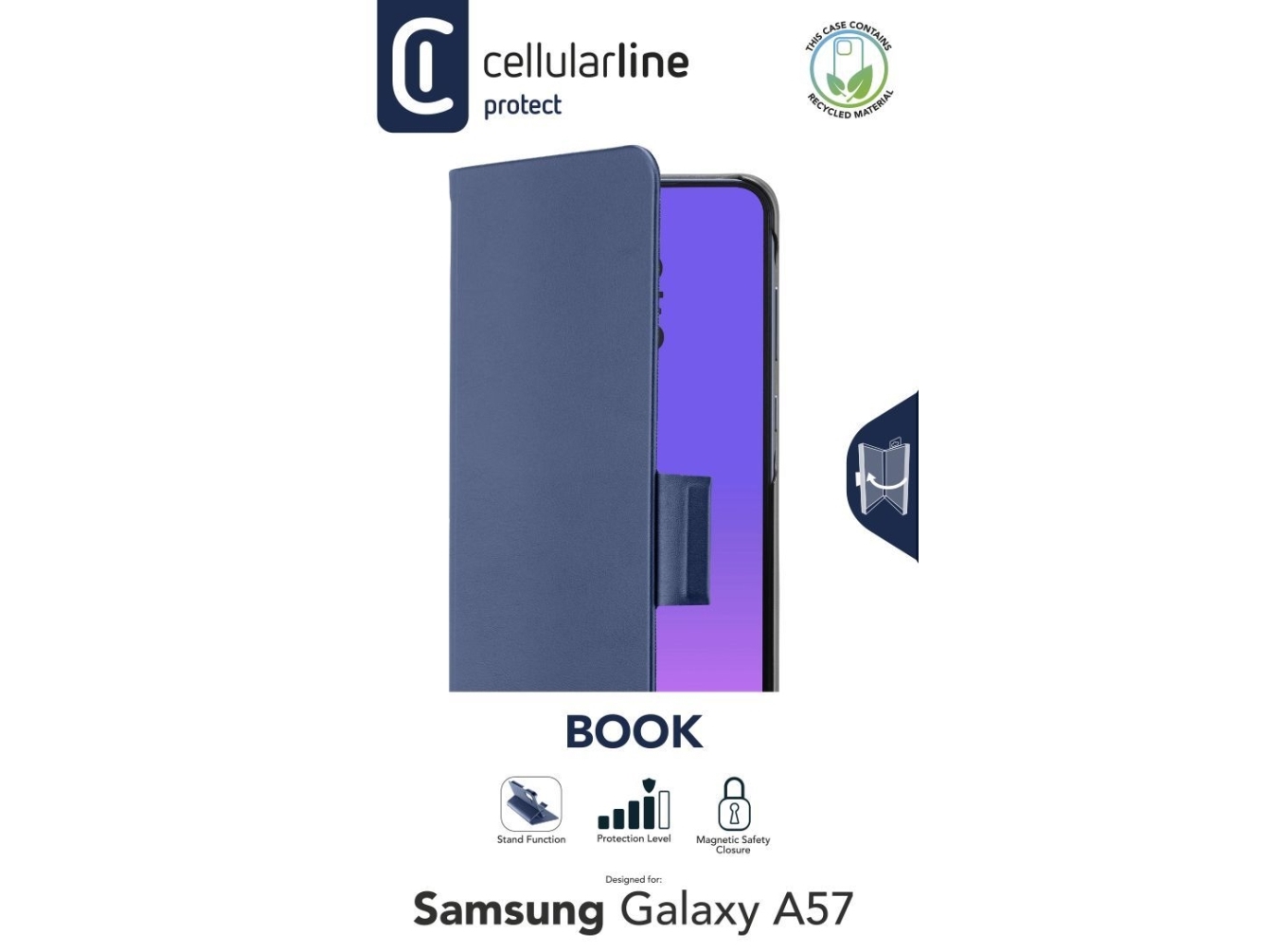 Cellularline Book, Folie, Samsung, Galaxy A57, 17 Cm (6.7"), Blå