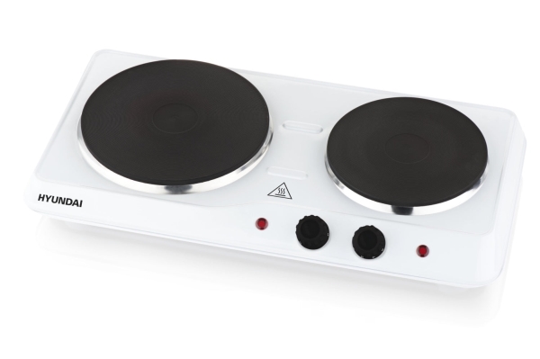 Hyundai EP 310 W, Hvid, Bordplade, 47 cm, Forseglet plade, Støbejern, 2 zone(s)
