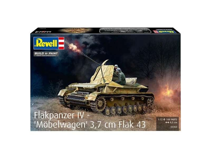 Revell - Flakpanzer Iv 'möbelwagen' 3.7cm Flak 43 - 1:72 - 03363
