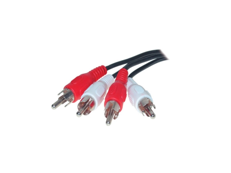 Shiverpeaks Basic-S 2X Rca - 2X Rca 2.5M, 2 X Rca, Hanstik, 2 X Rca, Hanstik, 2,5 M, Sort, Rød, Hvid