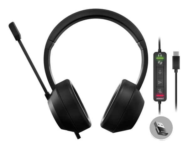 Adesso Xtream P7, Kabelgebunden, Anrufe/Musik, 20 - 20000 Hz, 140 G, Kopfhörer, Schwarz