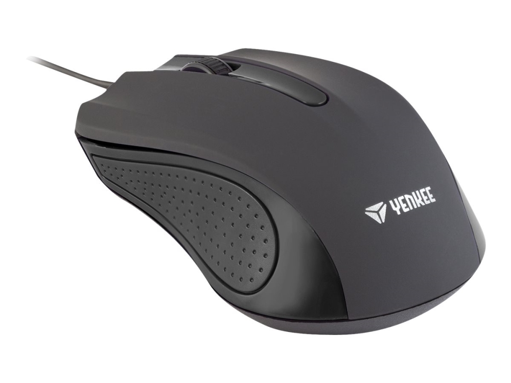 Yenkee Suva - Mus - Ergonomisk - Optisk - 3 Knapper - Kablet - Usb - Sort