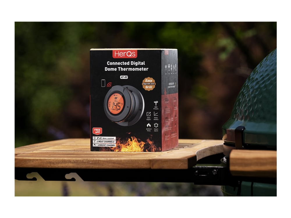 HerQs Set - mit Dome Thermometer Grillthermometer + Zusatz-Grillsonden - Image 2