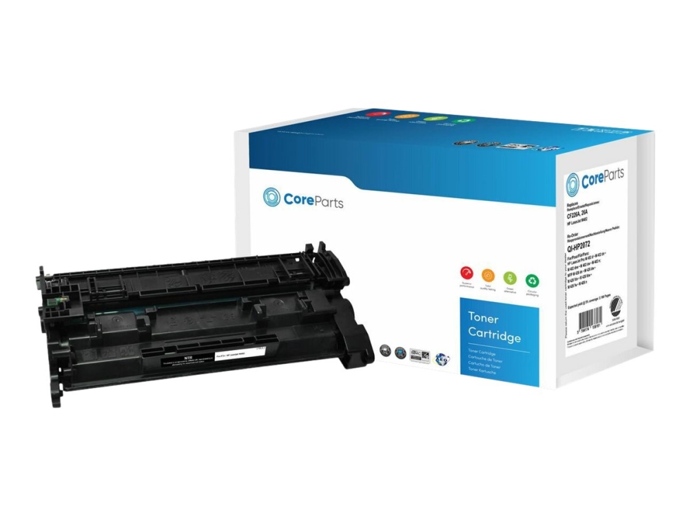 Coreparts - Sort - Kompatibel - Boks - Tonerpatron (Alternativ Til: Hp Cf226a) - For Hp Laserjet Pro M402d, M402dn, M402dw, M402n, Mfp M426dw, Mfp M4