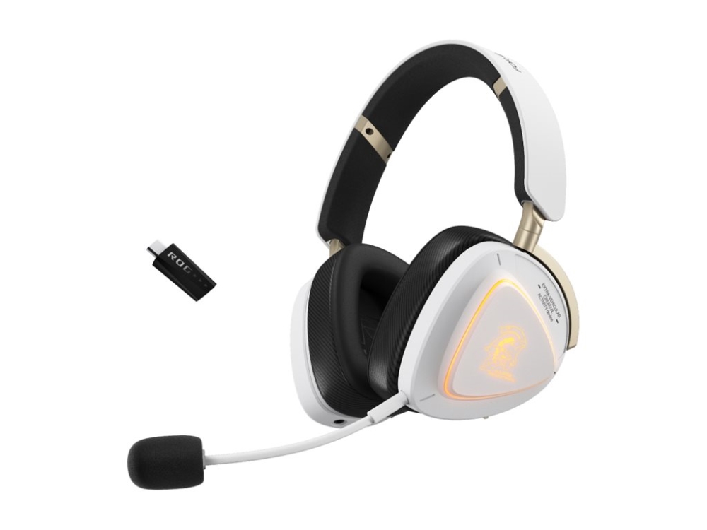 Asus Rog Delta Ii Kjp - Headset - Fuld Størrelse - Bluetooth/2,4 Ghz Radiofrekvens - Trådløs - 3,5 Mm Jackstik - Hvid
