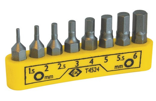 C.K Tools T4524, 8 styck, Hexagonal, 1.5, 2, 2.5, 3, 4, 5, 5.5, 6mm, Kromvanadinstål | Verktyg & Verkstad - Skruvmejsel - Sexkantnycklar | GameStuff