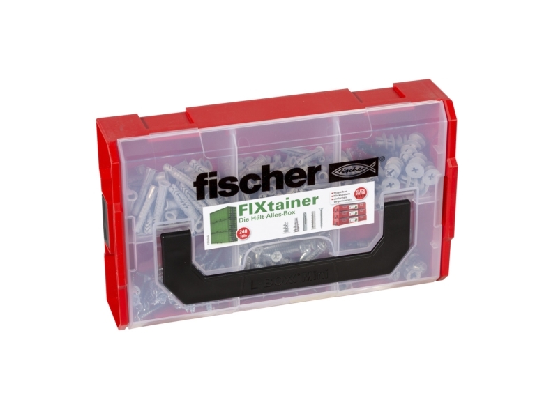 Fischer Fixtainer - Hält-Alles-Box, Spreizdübel, Beton, Metall, Grau, Edelstahl, 50 Stück(E)