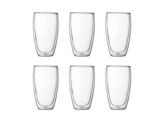 Bodum Pavina Set, Set, 0,45 L, Transparent, Glas, Silikon, Universal, 6 Stück(E)