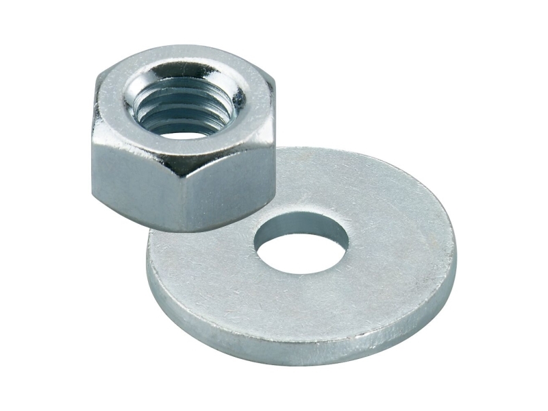Fischer 510510, Sechskantmutter, Galvanisiertes Stahl, Stahl, M10, 17 Mm, 50 Stück(E)