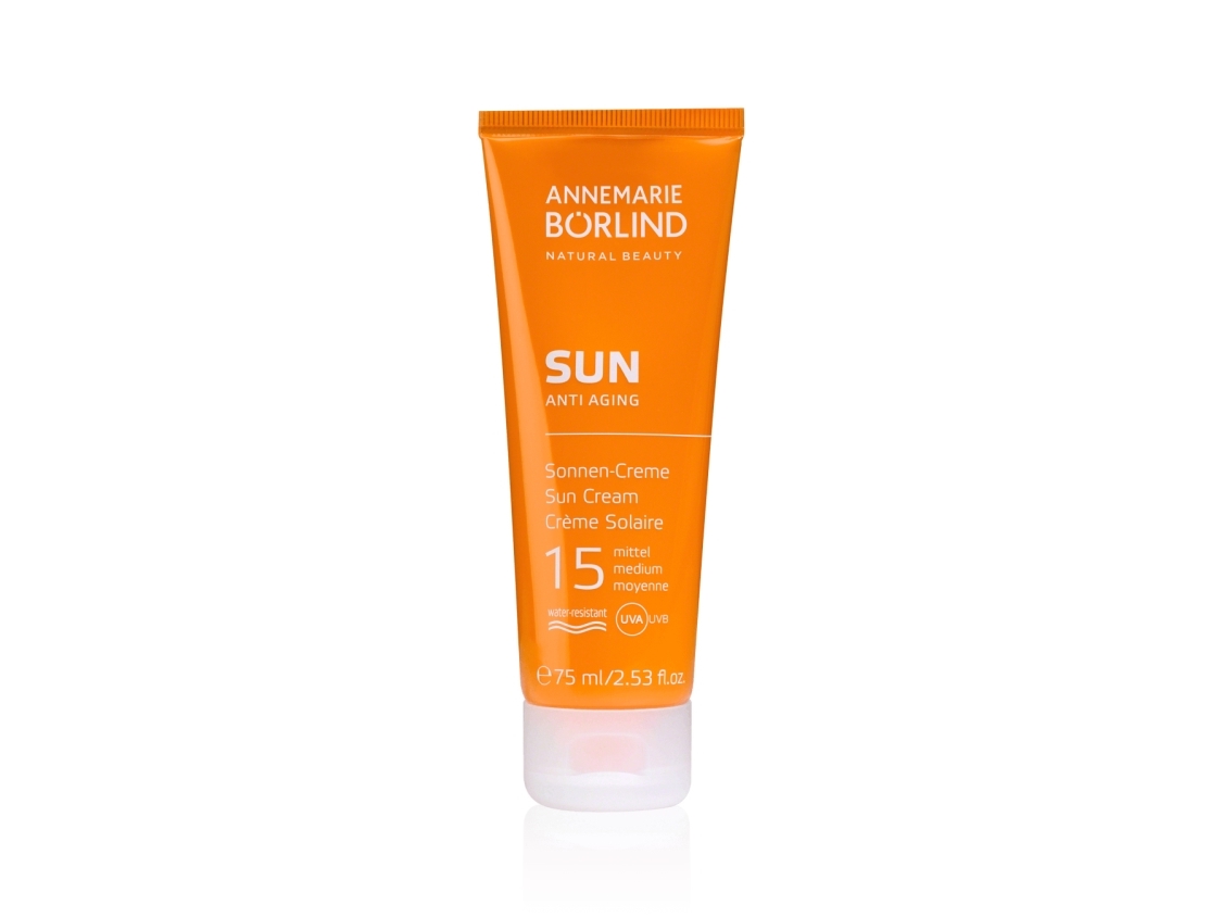 Annemarie Börlind Sun Anti-aging Sun Cream SPF 15, Solcreme, Krop, Rør, Beskyttelse, Normal hud, 75 ml