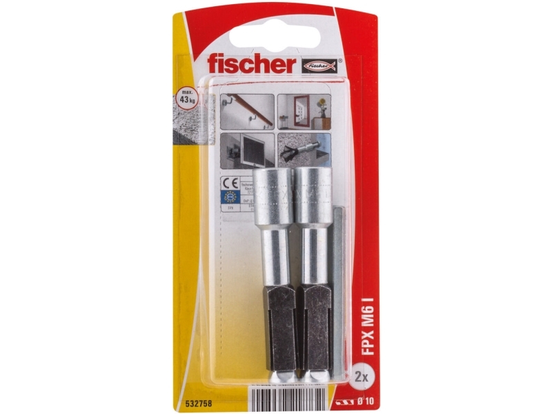 Fischer 532758, Spreizdübel, Beton, M6, Eta-12/0456, 75 Mm, 1 Cm