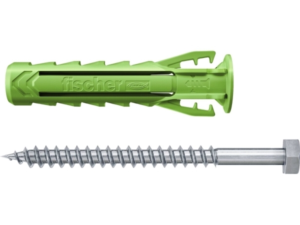 Fischer 567867 SX Plus Green Ekspansionsrawplug 50 mm 10 mm 5 stk | Verktyg & Verkstad - Infästning - Råpluggar och pluggar | GameStuff