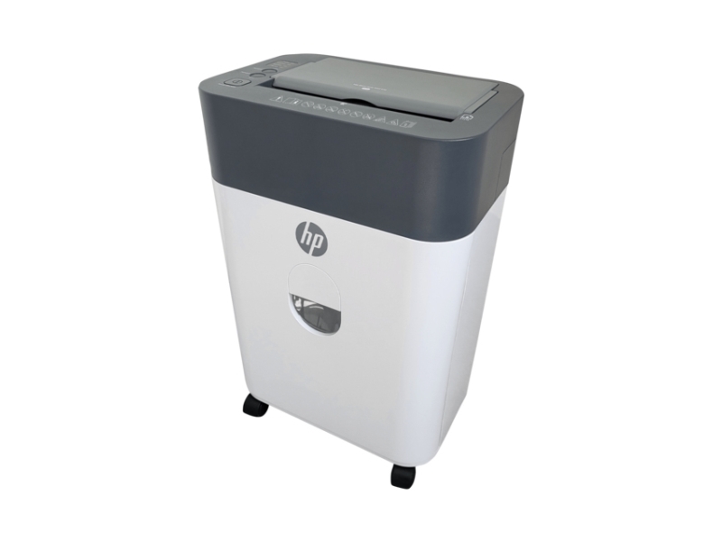HP OneShred Auto 100CC, Krydsmakulering, 22 cm, 4.3 x 12 mm, 17 L, 100 ark, 68 dB billede