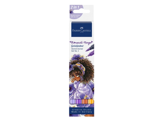 Faber-Castell Romantic Manga 3, 4 Stk, Flerfarvet, Pensel/Fin Spids, Flerfarvet, Genanvendt Plast, Alkoholbaseret Blæk