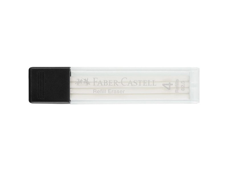 FABER-CASTELL Ersatzradierer für PRECISION ERASER PEN Inhalt: 4 Stück auf Blisterkarte - 1 Stück (185697) | Skrivredskap - Korrigeringsprodukter - Korrigeringsvätska | GameStuff