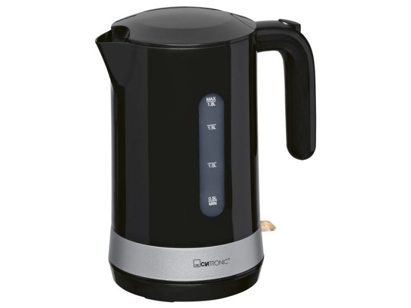 Clatronic Wk 3840, 1,8 L, 2200 W, Schwarz, Wasserstandsanzeige, Überhitzungsschutz, Drahtlos
