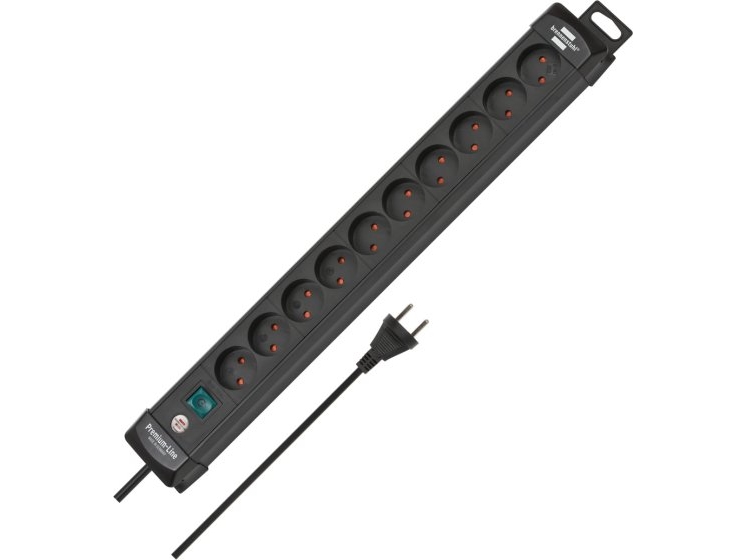 Brennenstuhl 1156005010, 3 m, inomhus, Rak, IP20, Slagtålig, Plast | EL Artiklar - Andra EL - Pluggar och uttag | GameStuff