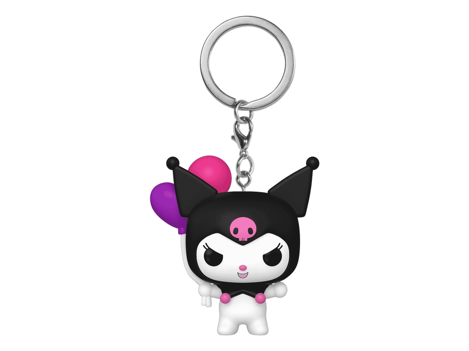 Funko Pop! Keychain Kuromi With Balloons, Schlüsselring, Mehrfarbig, Vinyl, Hello Kitty, 102 Mm, Box