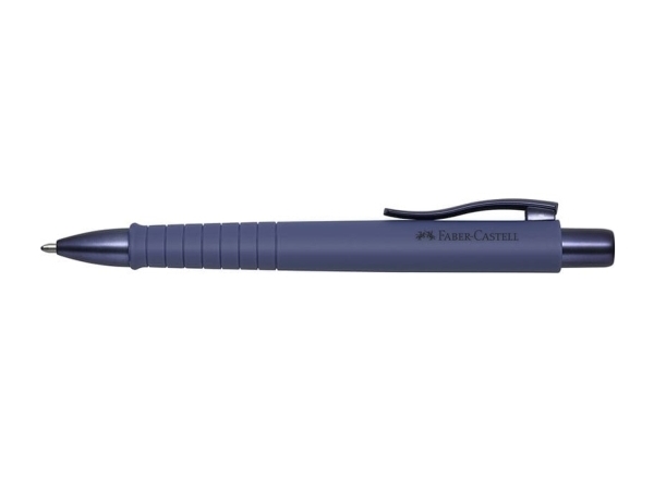 Faber-Castell Kugelschreiber Poly Ball Xb, Anklippbarer Versenkbarer Stift, Dunkelblau, Blau, 0,6 Mm, Extra Dünn, 1 Stück(E)