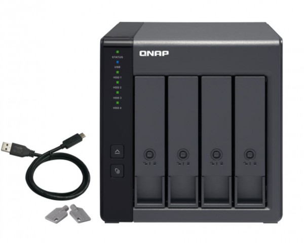 Qnap Tr-004 8Tb Wd Red Plus Nas-Bundle Nas Erweiterungsgehäuse Inkl. 2X 4Tb Wd Red Plus 3.5 Zoll Sata Festplatte