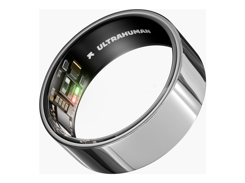 Ultrahuman Ring Air - Smart Ring Für Frauen Und Männer - Schlaf -Und Fitness Tracking Wearable - Herzfrequenz - Smartring Space Silver Größe 6