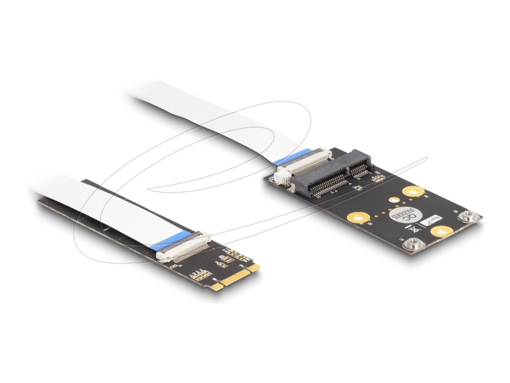 Delock - Interfaceadapter - Half Size / Full Size, With Flexible Cable - M.2 Card - Pcie 2.0 Mini Card