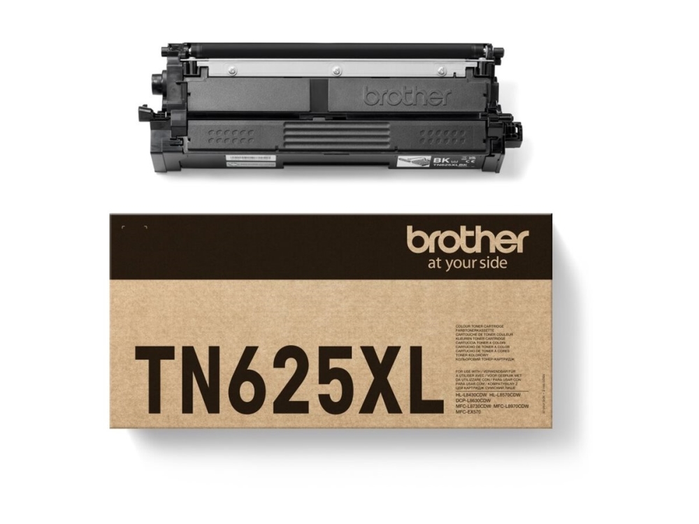 Brother Tn625xlbk - Høj Kapacitet - Sort - Original - Boks - Tonerpatron - For Brother Dcp-L8630cdw, Hl-L8430cdw, Hl-L8570cdw, Mfc-L8730cdw Workhorse