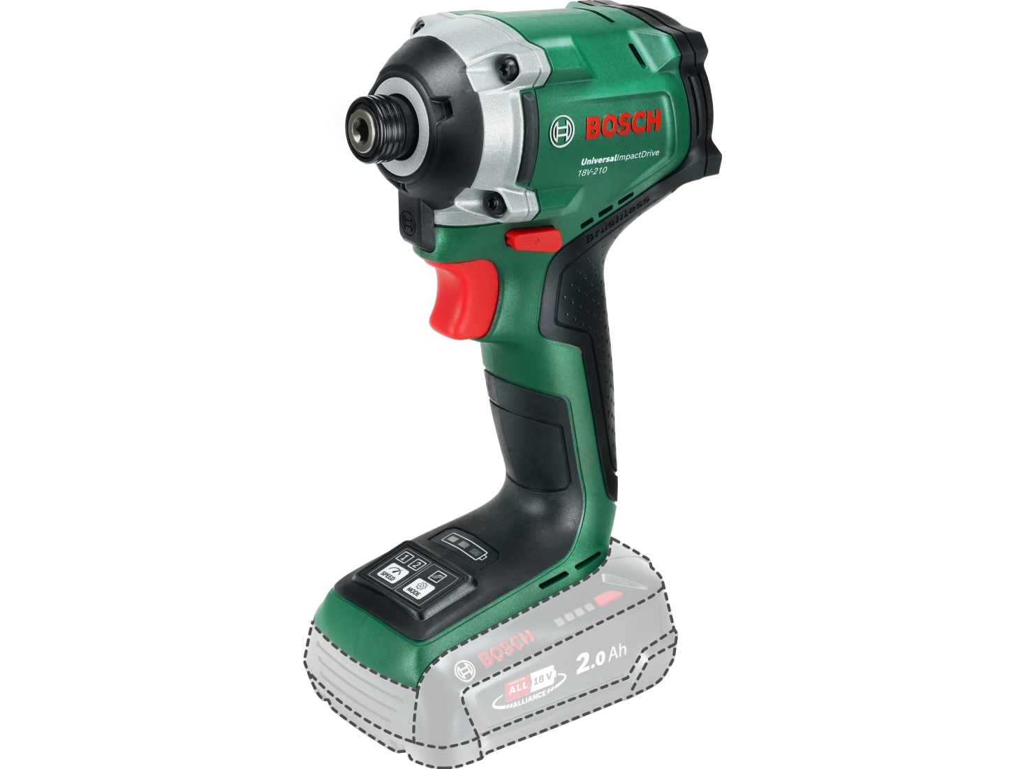 Bosch 4053423504293, Mutterdragare, Pistolhandtag, 1/4, Gr&ouml;n, Kina, 3300 RPM