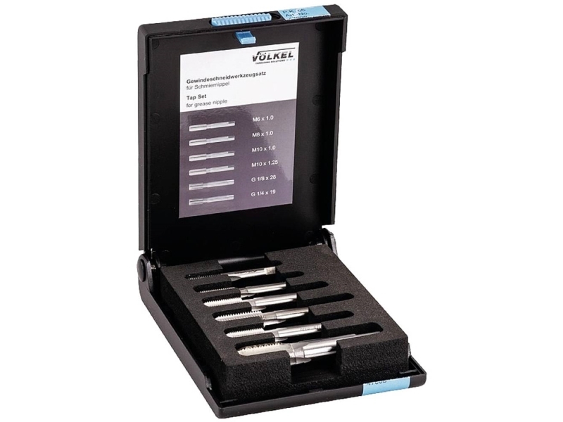 Völkel 47008 Gewindeschneid-Einsatz Hss-G Metrisch M6 X 1, M8 X 1, M10 X 1, M10 X 1,25, G1/8, G1/4