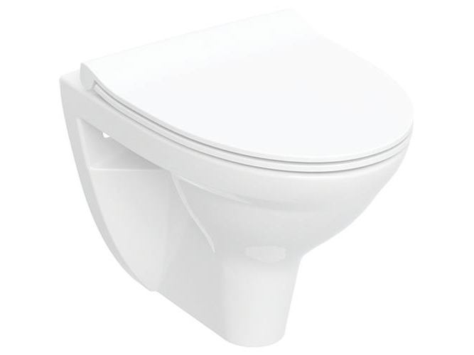 Ifø Spira Classic sæt - hængetoiletskål med sæde 355x495x370mm Rimfree hvid
