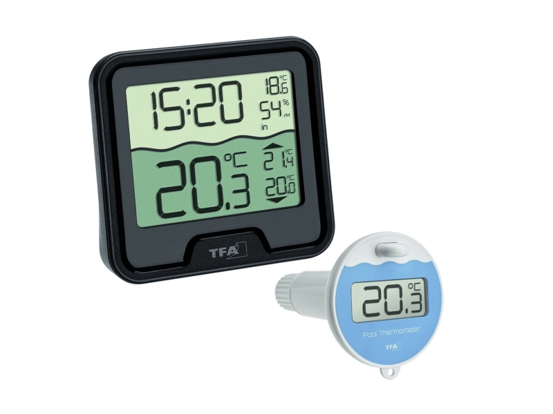 TFA-Dostmann Marbella, Termometer, Svart, Plast, Torg, 100 m, Freestanding/Wall | N - A | GameStuff