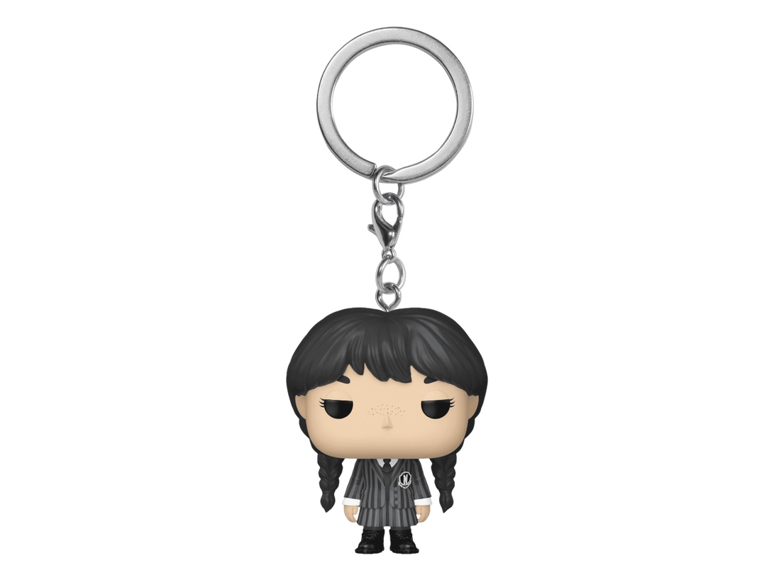 Funko Pop! Keychain Wednesday Addams, Schlüsselring, Mehrfarbig, Vinyl, The Addams Family, 102 Mm, Box