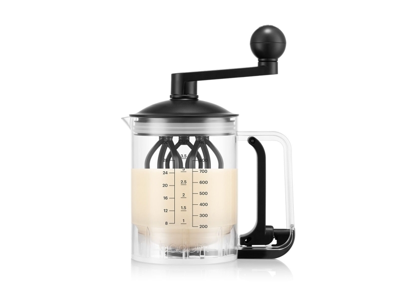 Bodum 12108-01, Håndmixer, Sort, Transparent, Mikse, 0,8 L, Plast, Silikone, Rustfrit stål, 117 mm