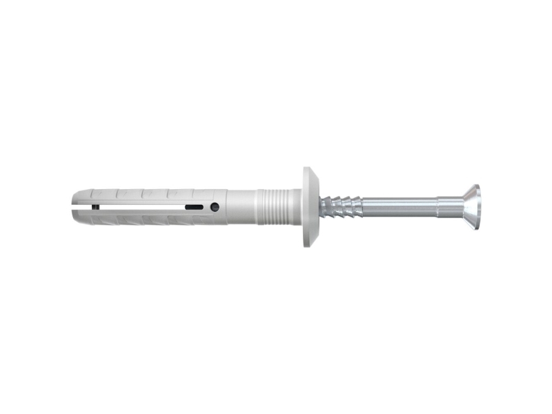 Fischer 514870, Schrauben- & Dübelsatz, Autoklaven-Porenbeton, Mauerziegel, Beton, Gipsblock, Nylon, Verzinkter Stahl, Pozidriv, Pz3