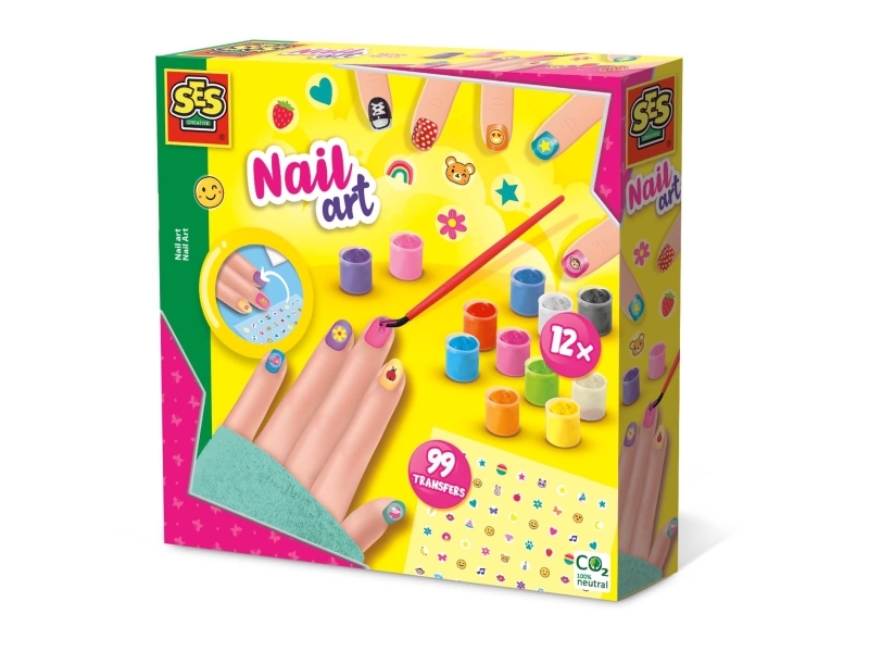 SES Creative Nail art, Manicuresæt til børn, 6 År, Pap