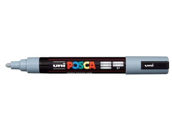 Posca Pc-5M, Grå, Flerfarvet, 1 Farver, Mellem, Vandbaseret Blæk, Projektilspids