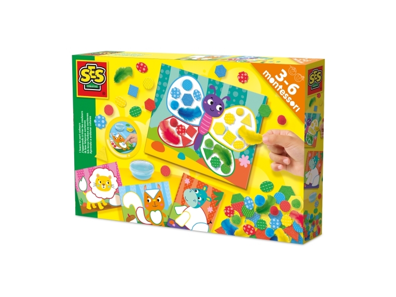 SES Creative Montessori - Sorting colours and materials, Håndværkssæt til børn, 3 År, Papir, Flerfarvet
