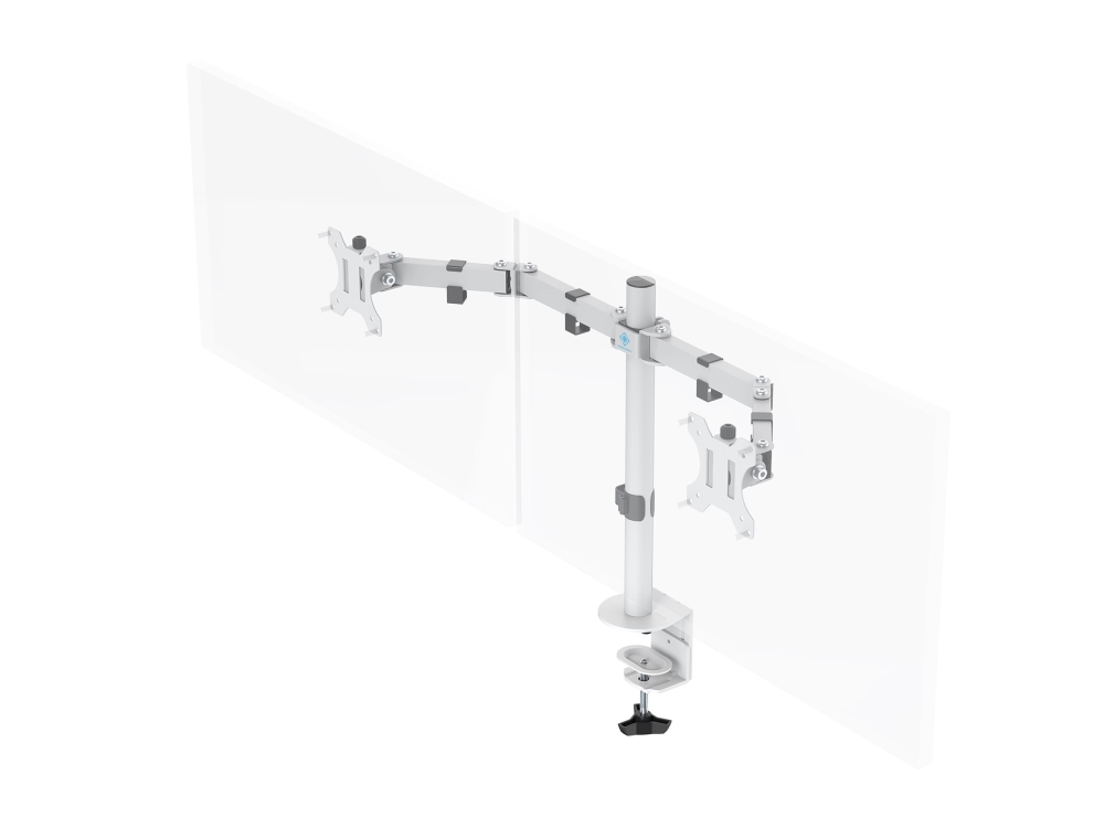 WHITE LINE WA86 Dual-monitor desk arm, 13-32 monitors | Spel - Bildskärmar & tillbehör - Bord & väggfäste | GameStuff