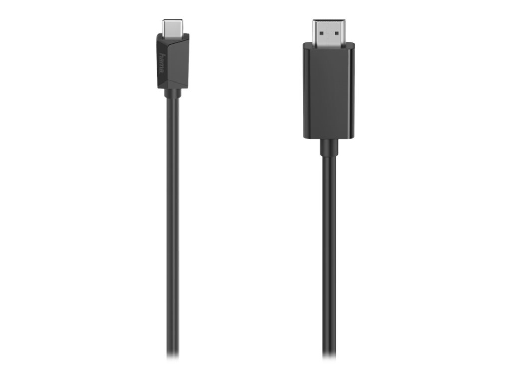 Hama Essential Line - Adapterkabel - USB-C han til HDMI han - 3 m - dobbelt afskærmet - sort
