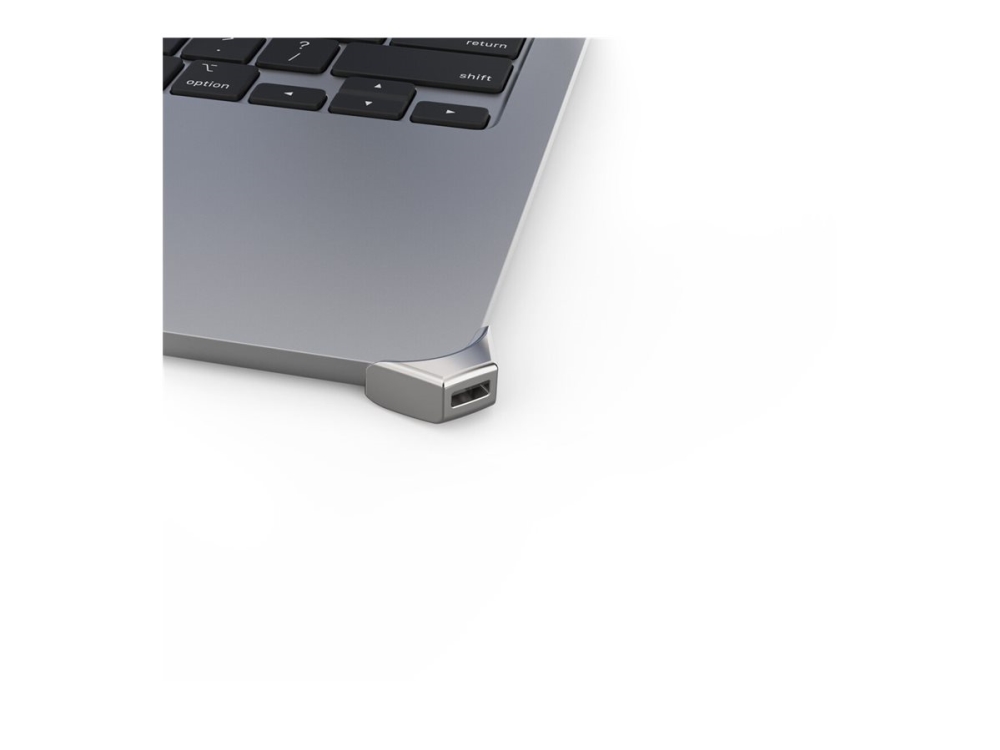 Compulocks Ledge Lock Adapter for MacBook Air 15 M2-M4 Silver - Sikkerhedslås til systen - for Apple MacBook Air (15.3 tommer, M2, Midt 2023)